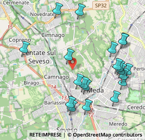 Mappa Via Cavallina, 20036 Meda MB, Italia (2.297)