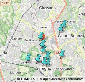 Mappa Via Martiri di Belfiore, 20833 Giussano MB, Italia (1.80833)