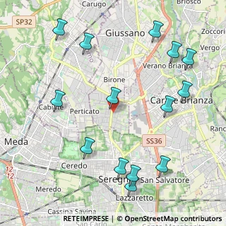 Mappa Via Martiri di Belfiore, 20833 Giussano MB, Italia (2.54786)