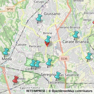 Mappa Via Martiri di Belfiore, 20833 Giussano MB, Italia (2.91636)