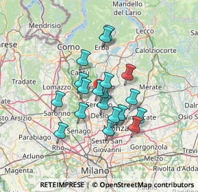 Mappa Via Martiri di Belfiore, 20833 Giussano MB, Italia (10.41684)