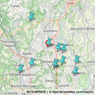 Mappa Via Martiri di Belfiore, 20833 Giussano MB, Italia (4.27545)