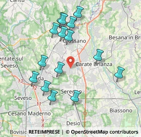 Mappa Via Martiri di Belfiore, 20833 Giussano MB, Italia (3.89867)