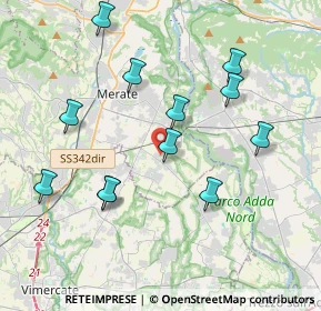 Mappa Via Sala Monsignore Benvenuto, 23878 Verderio Superiore LC, Italia (3.91083)