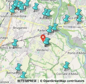 Mappa Via Sala Monsignore Benvenuto, 23878 Verderio Superiore LC, Italia (2.741)