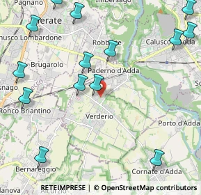 Mappa Via Sala Monsignore Benvenuto, 23878 Verderio Superiore LC, Italia (2.85933)