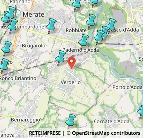 Mappa Via Sala Monsignore Benvenuto, 23878 Verderio Superiore LC, Italia (3.2505)