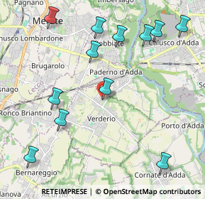 Mappa Via Sala Monsignore Benvenuto, 23878 Verderio Superiore LC, Italia (2.46583)