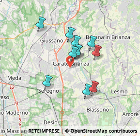 Mappa 20841 Carate Brianza MB, Italia (2.71818)