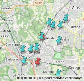 Mappa Via Valtellina, 20036 Meda MB, Italia (1.93917)