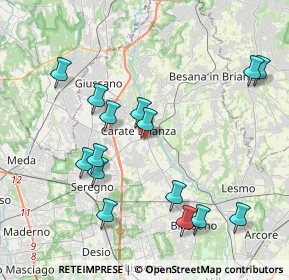 Mappa Via Andrea Doria, 20841 Carate Brianza MB, Italia (4.21933)