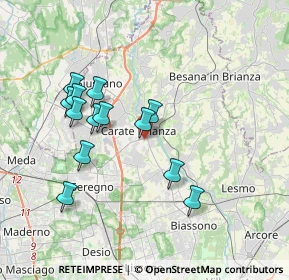 Mappa Via Andrea Doria, 20841 Carate Brianza MB, Italia (3.37615)