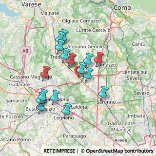 Mappa Via Sandro Pertini, 22076 Mozzate CO, Italia (6.37353)