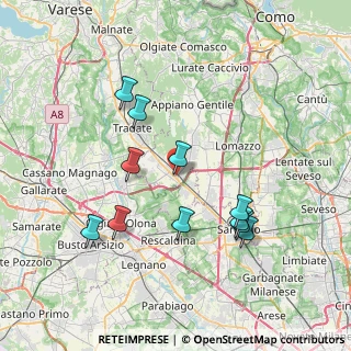 Mappa Via Sandro Pertini, 22076 Mozzate CO, Italia (7.30727)