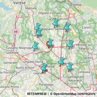 Mappa Via Sandro Pertini, 22076 Mozzate CO, Italia (7.00727)