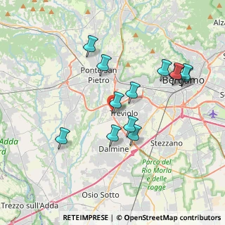Mappa Via Delle Valli, 24048 Treviolo BG, Italia (3.64462)