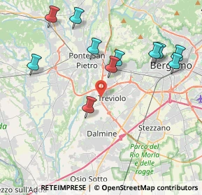 Mappa Via Delle Valli, 24048 Treviolo BG, Italia (4.34455)