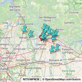Mappa Via delle Vali, 24048 Treviolo BG, Italia (8.09214)