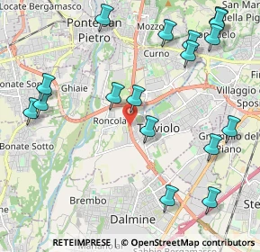 Mappa Via delle Vali, 24048 Treviolo BG, Italia (2.52471)