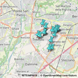 Mappa Via Roma, 24048 Treviolo BG, Italia (1.29647)