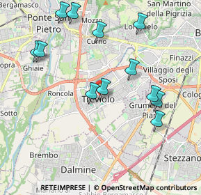 Mappa Via Roma, 24048 Treviolo BG, Italia (2.10083)