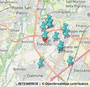 Mappa Via Roma, 24048 Treviolo BG, Italia (1.465)