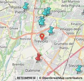 Mappa Via Roma, 24048 Treviolo BG, Italia (3.6545)