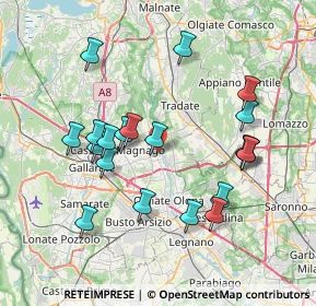 Mappa Via del Carso, 21054 Fagnano Olona VA, Italia (7.39)