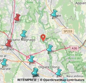Mappa Via del Carso, 21054 Fagnano Olona VA, Italia (6.54)