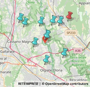 Mappa Via del Carso, 21054 Fagnano Olona VA, Italia (3.34273)