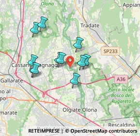 Mappa Via del Carso, 21054 Fagnano Olona VA, Italia (2.96909)