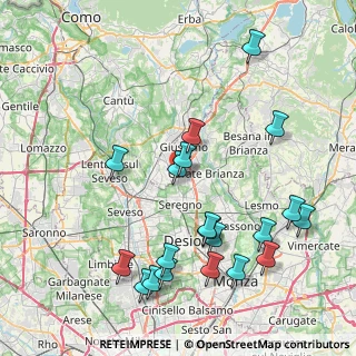 Mappa Via IV Novembre, 20833 Giussano MB, Italia (9.1135)