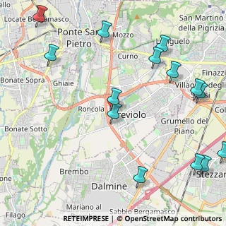 Mappa Via Santa Cristina, 24048 Treviolo BG, Italia (2.83714)