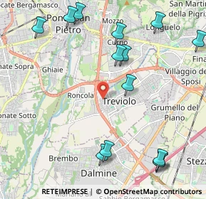 Mappa Via Santa Cristina, 24048 Treviolo BG, Italia (2.8725)
