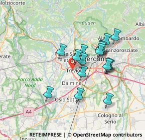 Mappa Via Santa Cristina, 24048 Treviolo BG, Italia (6.05235)