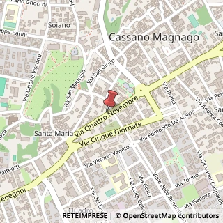 Mappa Via IV Novembre, 30, 21012 Cassano Magnago, Varese (Lombardia)
