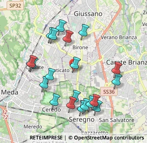 Mappa Via Adamello, 20833 Giussano MB, Italia (1.984)
