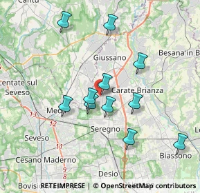 Mappa Via Adamello, 20833 Giussano MB, Italia (3.37364)