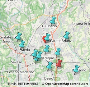 Mappa Via Adamello, 20833 Giussano MB, Italia (3.73538)