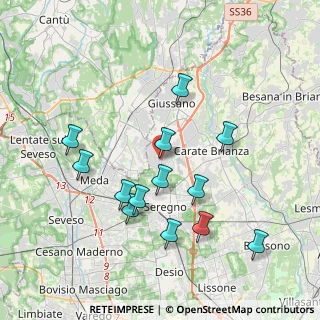 Mappa Via Vittorio Veneto, 20833 Giussano MB, Italia (3.73385)