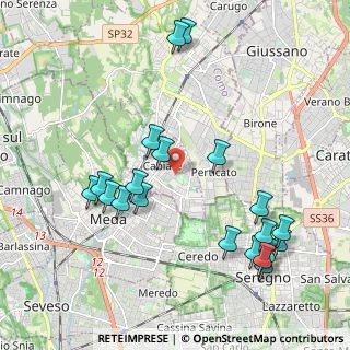 Mappa Viale Brianza, 22060 Cabiate CO, Italia (2.274)