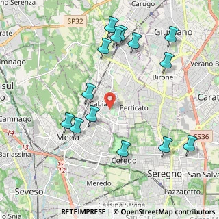 Mappa Viale Brianza, 22060 Cabiate CO, Italia (2.28714)