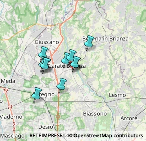 Mappa Via Vincenzo Monti, 20841 Carate Brianza MB, Italia (2.37636)