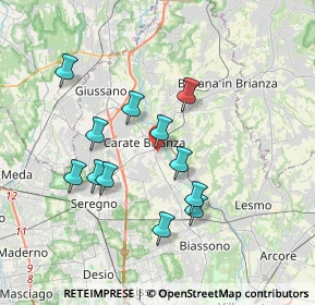 Mappa Via Vincenzo Monti, 20841 Carate Brianza MB, Italia (3.26917)