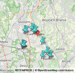 Mappa Via Vincenzo Monti, 20841 Carate Brianza MB, Italia (3.30429)