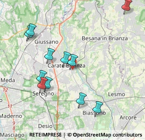 Mappa Via Vincenzo Monti, 20841 Carate Brianza MB, Italia (4.13364)