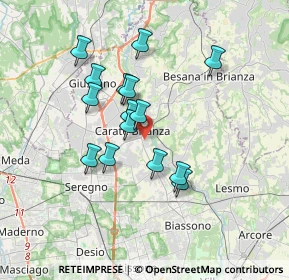 Mappa Via Vincenzo Monti, 20841 Carate Brianza MB, Italia (2.96133)