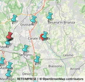 Mappa Via Vincenzo Monti, 20841 Carate Brianza MB, Italia (6.34706)