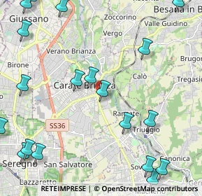 Mappa Via Vincenzo Monti, 20841 Carate Brianza MB, Italia (3.115)