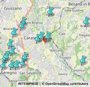 Mappa Via Vincenzo Monti, 20841 Carate Brianza MB, Italia (2.9185)